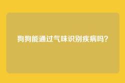 狗狗能通过气味识别疾病吗？