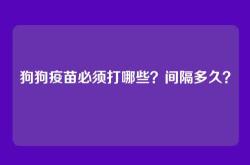 狗狗疫苗必须打哪些？间隔多久？