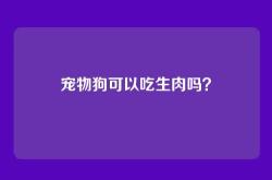宠物狗可以吃生肉吗？