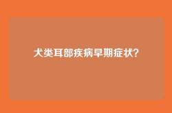 犬类耳部疾病早期症状？