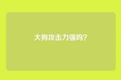 大狗攻击力强吗？