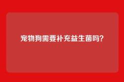 宠物狗需要补充益生菌吗？