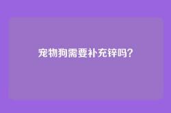 宠物狗需要补充锌吗？