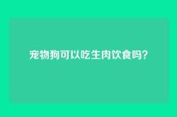 宠物狗可以吃生肉饮食吗？