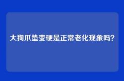大狗爪垫变硬是正常老化现象吗？