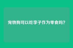 宠物狗可以吃李子作为零食吗？