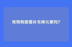 宠物狗需要补充砷元素吗？
