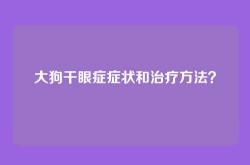 大狗干眼症症状和治疗方法？