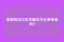 宠物狗可以吃龙眼作为水果零食吗？