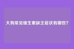 大狗常见维生素缺乏症状有哪些？