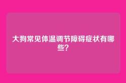 大狗常见体温调节障碍症状有哪些？