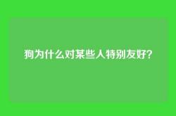 狗为什么对某些人特别友好？