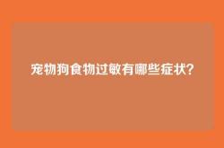 宠物狗食物过敏有哪些症状？