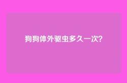 狗狗体外驱虫多久一次？