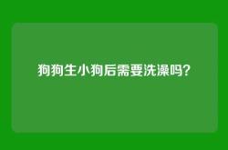 狗狗生小狗后需要洗澡吗？