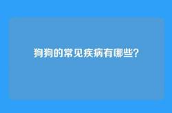 狗狗的常见疾病有哪些？
