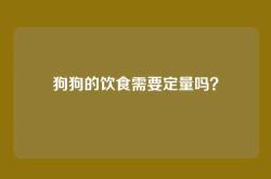 狗狗的饮食需要定量吗？