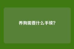 养狗需要什么手续？
