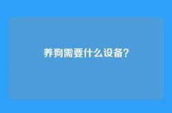 养狗需要什么设备？