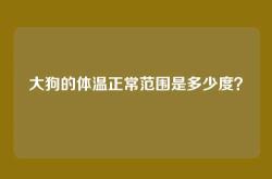 大狗的体温正常范围是多少度？