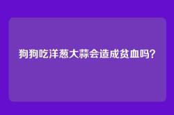 狗狗吃洋葱大蒜会造成贫血吗？