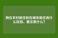 狗在农村居住和在城市居住有什么区别，要注意什么？