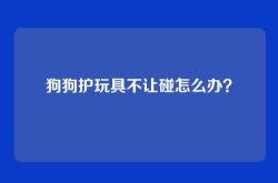 狗狗护玩具不让碰怎么办？