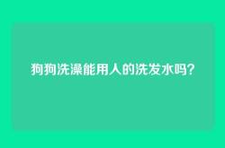 狗狗洗澡能用人的洗发水吗？
