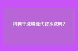 狗狗干洗粉能代替水洗吗？
