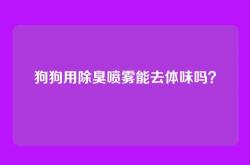 狗狗用除臭喷雾能去体味吗？