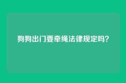 狗狗出门要牵绳法律规定吗？