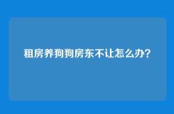租房养狗狗房东不让怎么办？