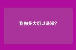 狗狗多大可以洗澡？