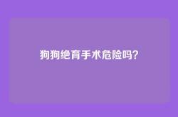 狗狗绝育手术危险吗？