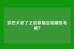 京巴犬老了之后容易出现哪些毛病？