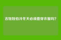 吉娃娃怕冷冬天必须要穿衣服吗？