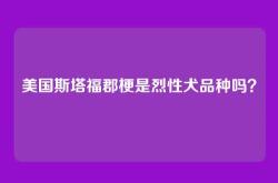 美国斯塔福郡梗是烈性犬品种吗？