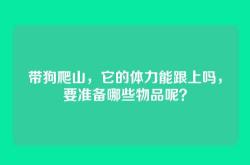 带狗爬山，它的体力能跟上吗，要准备哪些物品呢？
