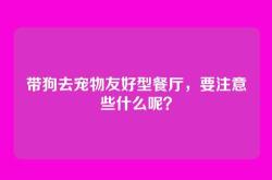 带狗去宠物友好型餐厅，要注意些什么呢？