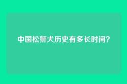 中国松狮犬历史有多长时间？