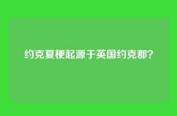 约克夏梗起源于英国约克郡？