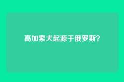 高加索犬起源于俄罗斯？