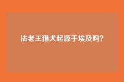 法老王猎犬起源于埃及吗？