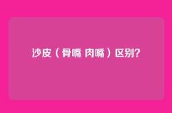 沙皮（骨嘴 肉嘴）区别？