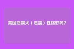 美国恶霸犬（恶霸）性格好吗？
