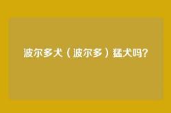 波尔多犬（波尔多）猛犬吗？