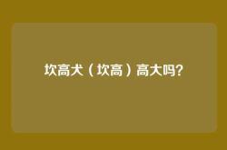 坎高犬（坎高）高大吗？