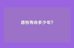 德牧寿命多少年？