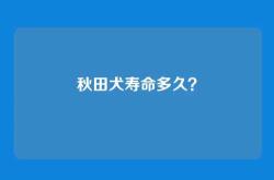 秋田犬寿命多久？