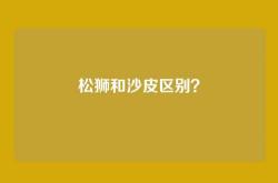 松狮和沙皮区别？